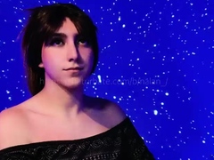 Shemale tranny enjoying solo masturbation