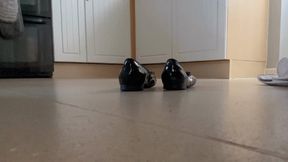 Show Tell Goddess Anna Shiny Ballet Pumps