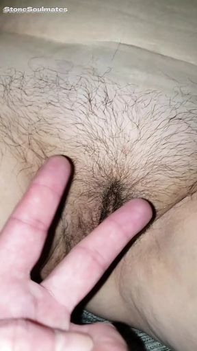 Fingering that hairy pussy (plus slow motion with audio)