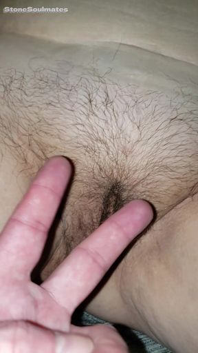 Fingering that hairy pussy (plus slow motion with audio)