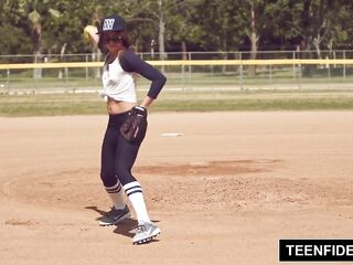 TEENFIDELITY - Kirsten Lee Creampied By Softball Trainer