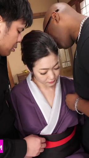 Voluptuous Yakuza Femme Fatale's Big Ass &amp; Tits Ravaged by Japanese Master &amp; Black Bull - Creampie DP Reward   Clip 3