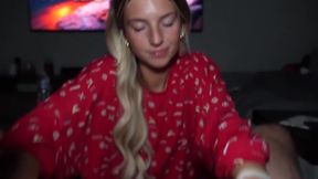 Amber Griz And Petite Blonde - Teen 18+ Stepsis Uses Her Older Bros Cock Before Bedtime!