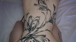 petite trans hottie claire gemini takes huge cock in pov