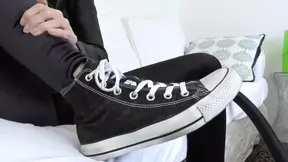 Vacuum Dusty Sneakers and Then Cum on Them! POV, JOI, Lady Victoria Valente