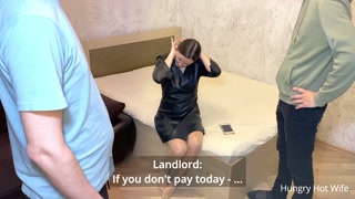 Cuckold watches his Hot Wife Fucked by Landlord for Rent!