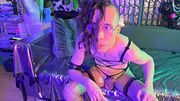 Naughty solo play in lights and colours 🌈💦