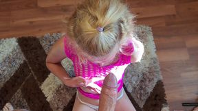 My Little Blonde Whore: Cumshot Compilation