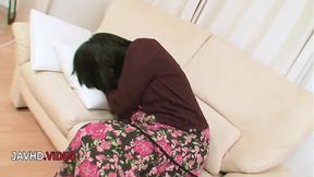 Toshikos Hairy Pussy JAV star dirty Creampie pleasure ends with Handjob