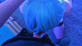 Blindfolded Femboy Gags Choked on Masters Huge Cock Cum Flood