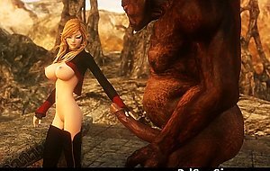 3D Elf Teens Demolished by Dragons