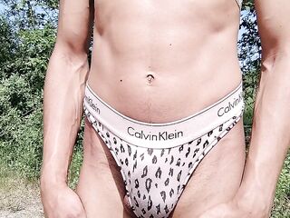 Sissy wearing Hot underware in Public