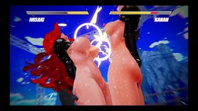 lesbian battle [ bdsm hentai game ] ep.3 nipple fencing bdsm games !