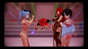 lesbian battle [ bdsm hentai game ] ep.3 nipple fencing bdsm games !