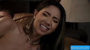Horny&#x1F975; teen stepsister desires big cock&#x1F32D;; gets fucked by step-brother's giant dick&#x1F32D; - Kimora Quin, Codey Steele