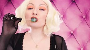 Asmr Video: Lipstick, Mesh Gloves and Lollipop (arya Grander)