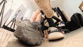 4K MARTINA Tony sneakers smelly socks POV to humiliate losers