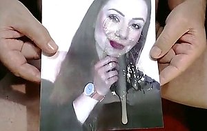 Sandra gets her face covered with cum