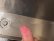Hot Guy Masturbating in a dirty PUBLIC TOILET while on holiday in Germany