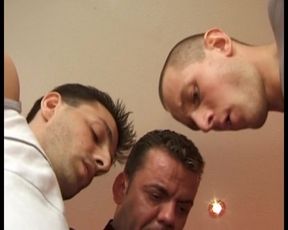 Marvelous German babe fucked in hot gangbang action