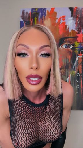 TS Mia Isabella Fishnet JOI