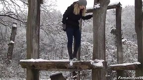 Winter Boot Licking for Dominant Fetishists