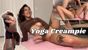 Yoga then HARD FUCK &amp; CREAMPIE