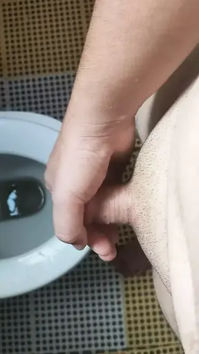 Cute Fat Boy Having a Small Cumshot After Pee