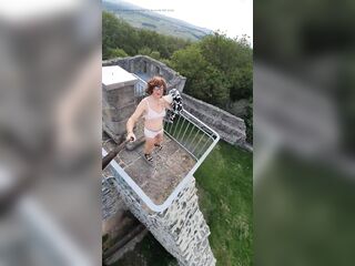 Striptease on the castle tower