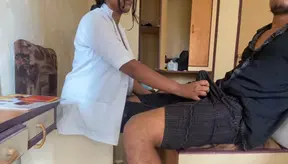 The boy got aroused by seeing the sexy doctor and the two had sex
