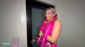 neon soaked chanel luxx takes dildo, glowsticks, and the dj’s cock!