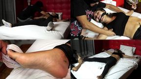 Diana in spread eagle tickling predicament!