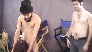 Bisexual dudes with big dick railing this hot brunette chick