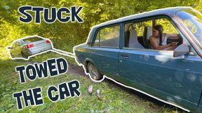 CAR STUCK Towed an abandoned car