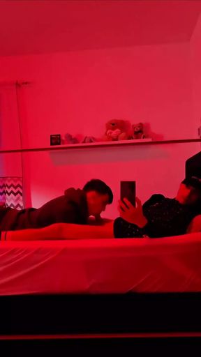 Gay Blowjob Reflections - Caught in the Mirror