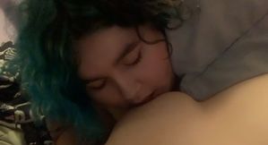 Lesbian Friend Having Fun Licking Mommys Nipples