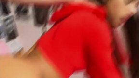 Little Lupe remove the pants of a guy shown big cocks. She blowjob it and swallo