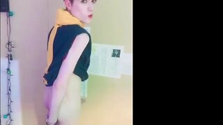 Bedroom twink random masturbations ass/dick/banana