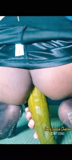 inserting a jumbo Cucumber into the ass hole is very enjoyable