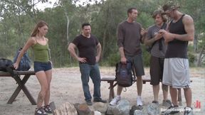 Reconnecting with Old Classmates - College Girl Gets Gangbanged!
