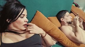 Naughty Stepmom Sits Next to Her Horny Stepson