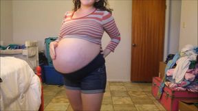 Pregnant Madeline Massive Growth Series: CropTops