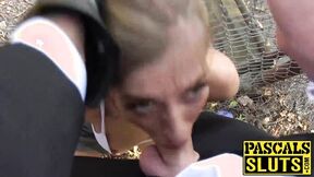 Young sexy girl Silvia Dellai creampied after assfucking domination