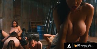 Busty Rival MILFs Clash In Wild Strap-On Lesbian Orgy Frenzy