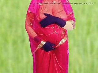 Village woman wearing red saree gets fucked completely naked - Bangla audio