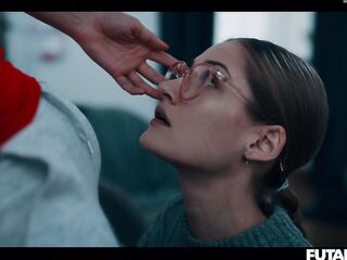 Shemale hentai Lesbian Stepsisters - T-girl Shemale Bangs & Creampies Nerdy Golden-haired Girl