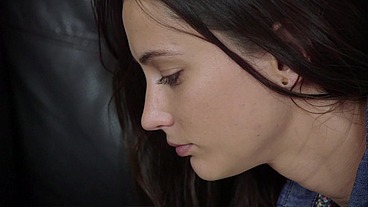 She gets banged until her man pulls out and sprays her face with cum