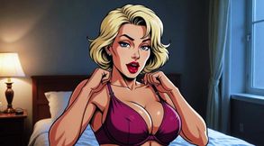 Ai Old Women in Bedroom Teasing and Flashing Tits