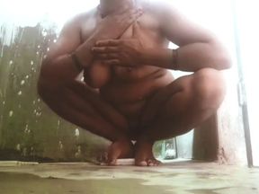 The step mother of the native village doll sister-in-law, restlessly putting her fingers in her boobs and pussy to fuck her, the