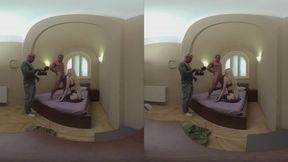 Kristina Bratz Doll’s First Threesome Escalates To Taking Two Men!